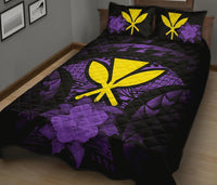 Kanaka Maoli (Hawaii) Polynesian Quilt Bed Set Hibiscus Purple - Polynesian Pride