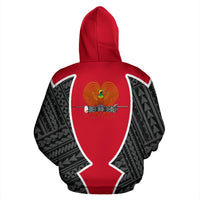 Papua New Guinea Hoodie Papua New Guinea Flag Coat of Arms Sport Style - Polynesian Pride