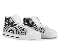 Vanuatu High Top Canvas Shoes - White Tentacle Turtle - Polynesian Pride
