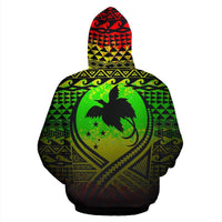 Papua New Guinea All Over Hoodie Lift up Reggae - Polynesian Pride