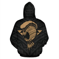 Hawaii Helmet Polynesian Gold Kanaka Warrior Hoodie (Zip) - Polynesian Pride