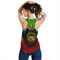 Hawaii Women's Racerback Tank - Polynesian Chief Reggae Version - Polynesian Pride