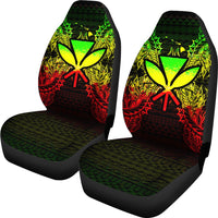 Hawaii Car Seat Cover - Kanaka Maoli Map Reggae - Polynesian Pride
