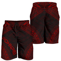 Pohnpei Men's Shorts - Polynesian Chief Red Version - Polynesian Pride