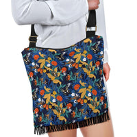 Hawaii Tropical Buttterfly And Flower Crossbody Boho Handbag - Polynesian Pride