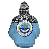 Federated States of Micronesia All Over Zip up Hoodie Polynesian Hoodie Style - Polynesian Pride