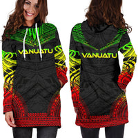 Vanuatu Women's Hoodie Dress - Polynesian Reggae Chief - Polynesian Pride