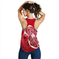 Tahiti Women'S Racerback Tank Shark Coat Of Arms - Polynesian Pride