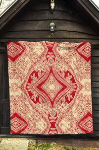 Polynesian Premium Quilt Red And Yellow - Polynesian Pride