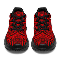 Polynesian Symmetry Red Chunky Sneakers - Polynesian Pride