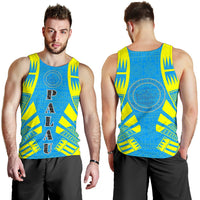 Palau Men Tank Top - Polynesian Tattoo Flag - Polynesian Pride