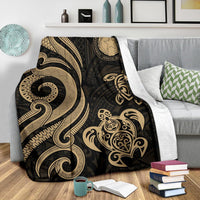 Northern Mariana Premium Blanket - Tentacle Turtle Gold - Polynesian Pride