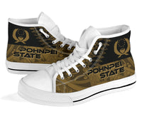 Pohnpei State High Top Shoes - Gold Color Symmetry Style - Polynesian Pride