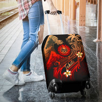 Tahiti Polynesian Luggage Covers - Plumeria Flowers And Waves - Polynesian Pride