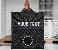 Cook Island Personalised Premium Quilt - Seal With Polynesian Tattoo Style ( Black) - Polynesian Pride