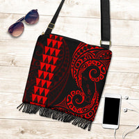 Hawaii Map Polynesian Crossbody Boho Handbag Red - Polynesian Pride