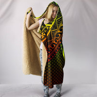 Polynesian Guam Hooded Blanket - Reggae Vintage Polynesian Patterns - Polynesian Pride