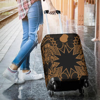 Nauru Polynesian Luggage Covers Map Gold - Polynesian Pride