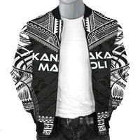 Kanaka Maoli Polynesian Chief Men's Bomber Jacket - Black Version - Polynesian Pride
