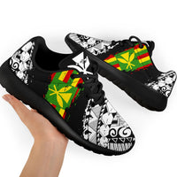 Polynesian Kanaka Flag Sport Sneakers - Nora Style - White - Polynesian Pride