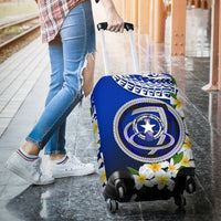 Northern Mariana Islands Luggage Covers - Polynesian Plumeria Pattern - Polynesian Pride