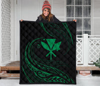 Kanaka Premium Quilt - Green - Frida Style - Polynesian Pride