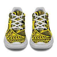 Polynesian Hawaiian Style Tribal Tattoo Yellow Chunky Sneakers - Polynesian Pride