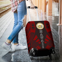 Hawaii Luggage Cover - Polynesian Tattoo Red - Polynesian Pride