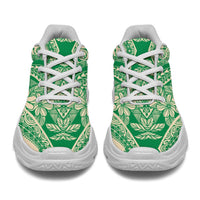 Polynesian Plumeria Mix Green Chunky Sneakers - Polynesian Pride