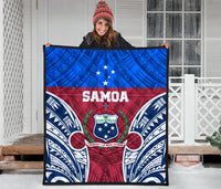 Samoa Polynesian Premium Quilt - Samoan Pattern With Seal - Polynesian Pride
