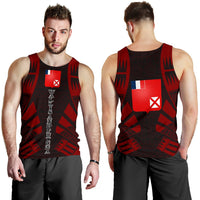 Wallis And Futuna Men Tank Top - Polynesian Tattoo Red - Polynesian Pride