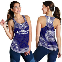 American Samoa Women's Racerback Tank - Polynesian Chief Flag Version - Polynesian Pride