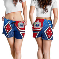 Samoa Women's Shorts - Samoa Flag with Polynesian Patterns - Polynesian Pride