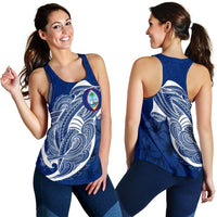Guam Women'S Racerback Tank Shark Coat Of Arms - Polynesian Pride