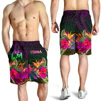 Tonga Polynesian Men's Shorts - Summer Hibiscus - Polynesian Pride