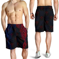 Hawaiian Kanaka Men's Shorts Flag Nation Black Demodern AH - Polynesian Pride
