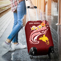 Papua New Guinea Luggage Covers - PNG Seal Polynesian Patterns Plumeria - Polynesian Pride