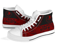 Yap State High Top Shoes - Red Color Symmetry Style - Polynesian Pride