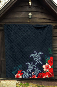 Hawaii Polynesian Turtle Premium Quilt - Polynesian Pride
