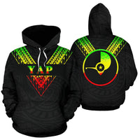 Yap All Over Hoodie Reggae Color Sailor Style Unisex Black - Polynesian Pride