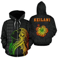 Keilani Hula Girl Polynesian Zip up Hoodie - Polynesian Pride