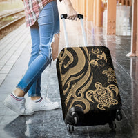 Tonga Polynesian Luggage Covers - Gold Tentacle Turtle - Polynesian Pride