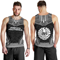 French Polynesia Men's Tank Top - Polynesian Chief Black Version - Polynesian Pride