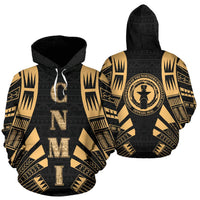 CNMI All Over Hoodie Gold Tattoo Style Unisex Gold - Polynesian Pride