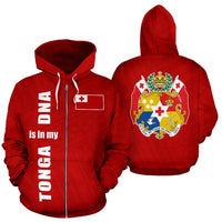 Tonga Is In My Dna Zip up Hoodie - Polynesian Pride
