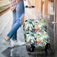 Tropical Flower Plant And Leaf Pattern Luggage Cover - Polynesian Pride