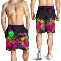 Northern Mariana Islands Polynesian Personalised Men's Shorts - Summer Hibiscus - Polynesian Pride