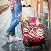 Tahiti Polynesian Luggage Covers - Summer Plumeria (Red) - Polynesian Pride