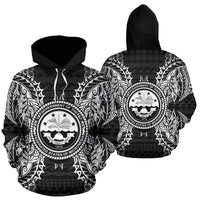 Federated States of Micronesian ll Over Hoodie Map Black Unisex Black - Polynesian Pride