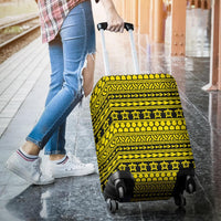 Polynesian Tattoo Tribal Yellow Luggage Covers - Polynesian Pride